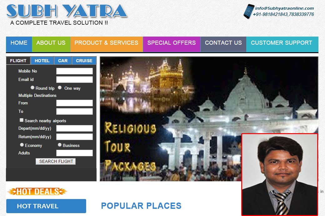 “Our constant effort is to be the most sincere, passionate and dedicated Tour Company of India”