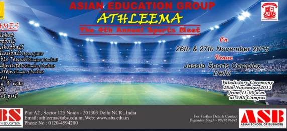 ASIAN EDUCATION GROUP TO ORGANISE “ATHLEEMA: THE 4TH ANNUAL SPORTS MEET”