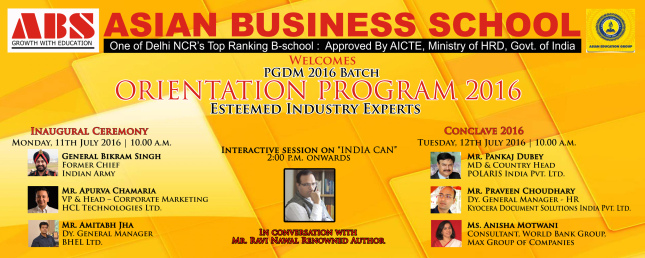 ORIENTATION PROGRAM 2016@ABS