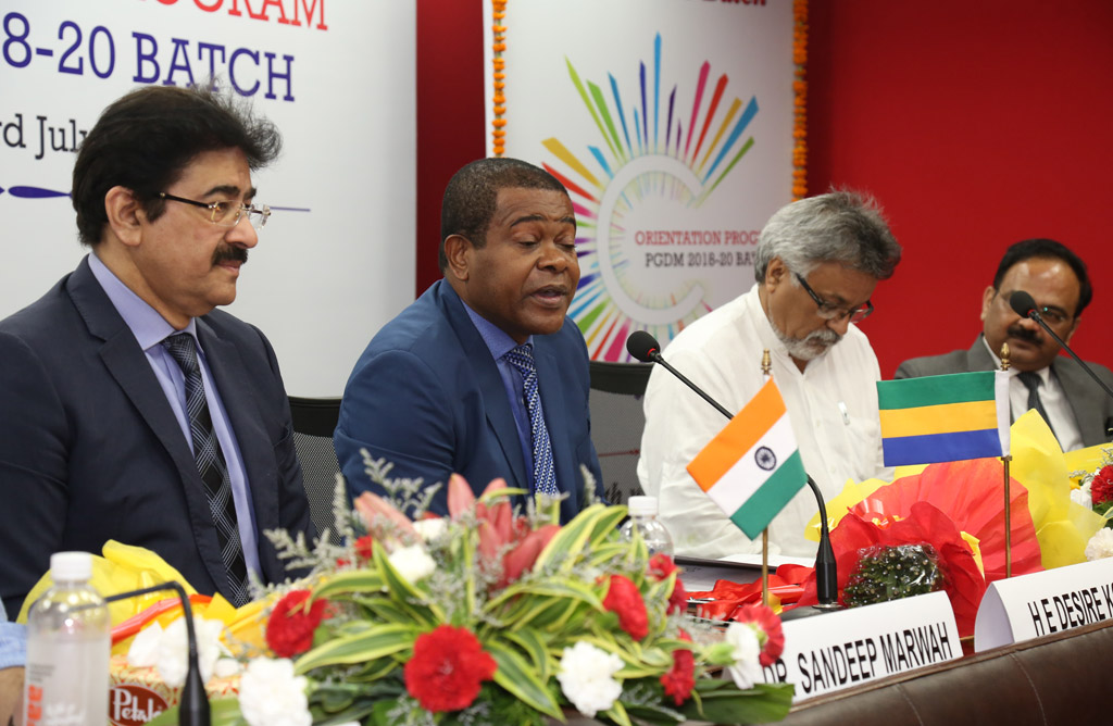 Message of H. E. KOUMBA Désiré, Ambassador, Republic of Gabon in India – Orientation Programme PGDM 2018-20