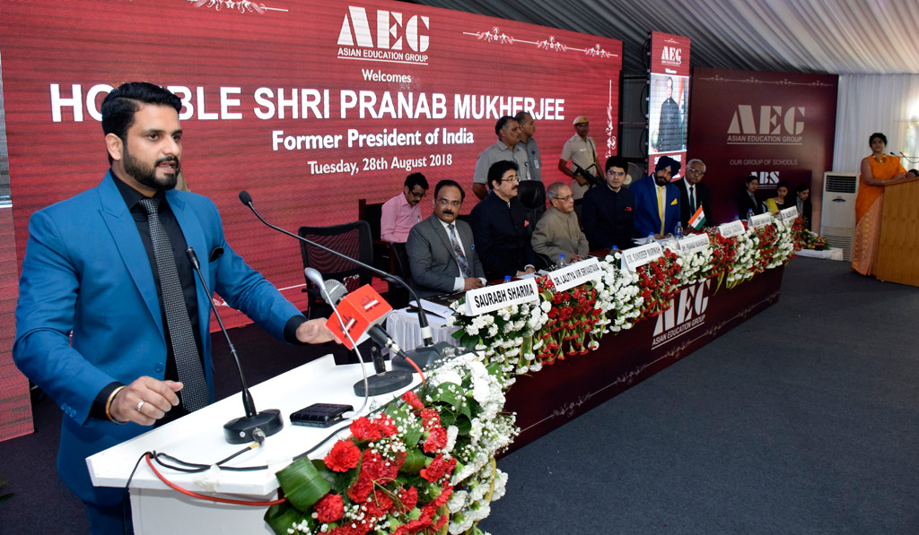 Shri Pranab Mukherjee at AEG – Mr. Saurabh Sharma, Director-AEG’s Concluding Address
